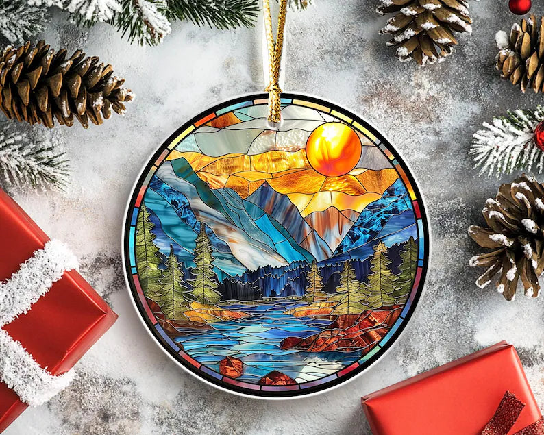 Glacier National Park Ornament, National Park Christmas Gift, US National Parks Ornament, Christmas Decoration, Christmas Gifts. COBILUMIE13