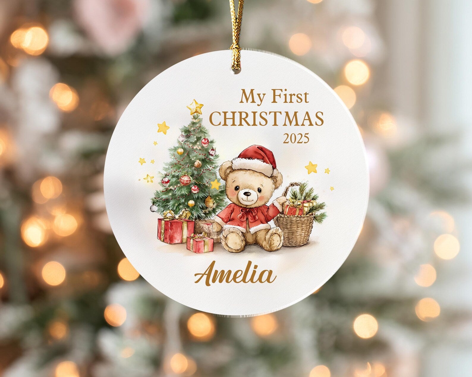 Personalized Baby's First Christmas Ornament, New Baby Ornament, Kid Christmas Gift, Newborn Gifts, Baby Christmas Gift, Christmas Decor. COBILUMIE41