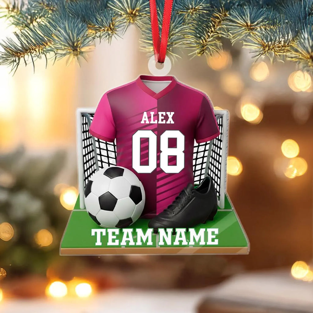 Personalized Soccer Player Ornament, Sport Christmas Ornament, Soccer Fan Gift, Soccer Team Gift, Soccer Coach Gift, Team Christmas Gifts. COBILUMIE70
