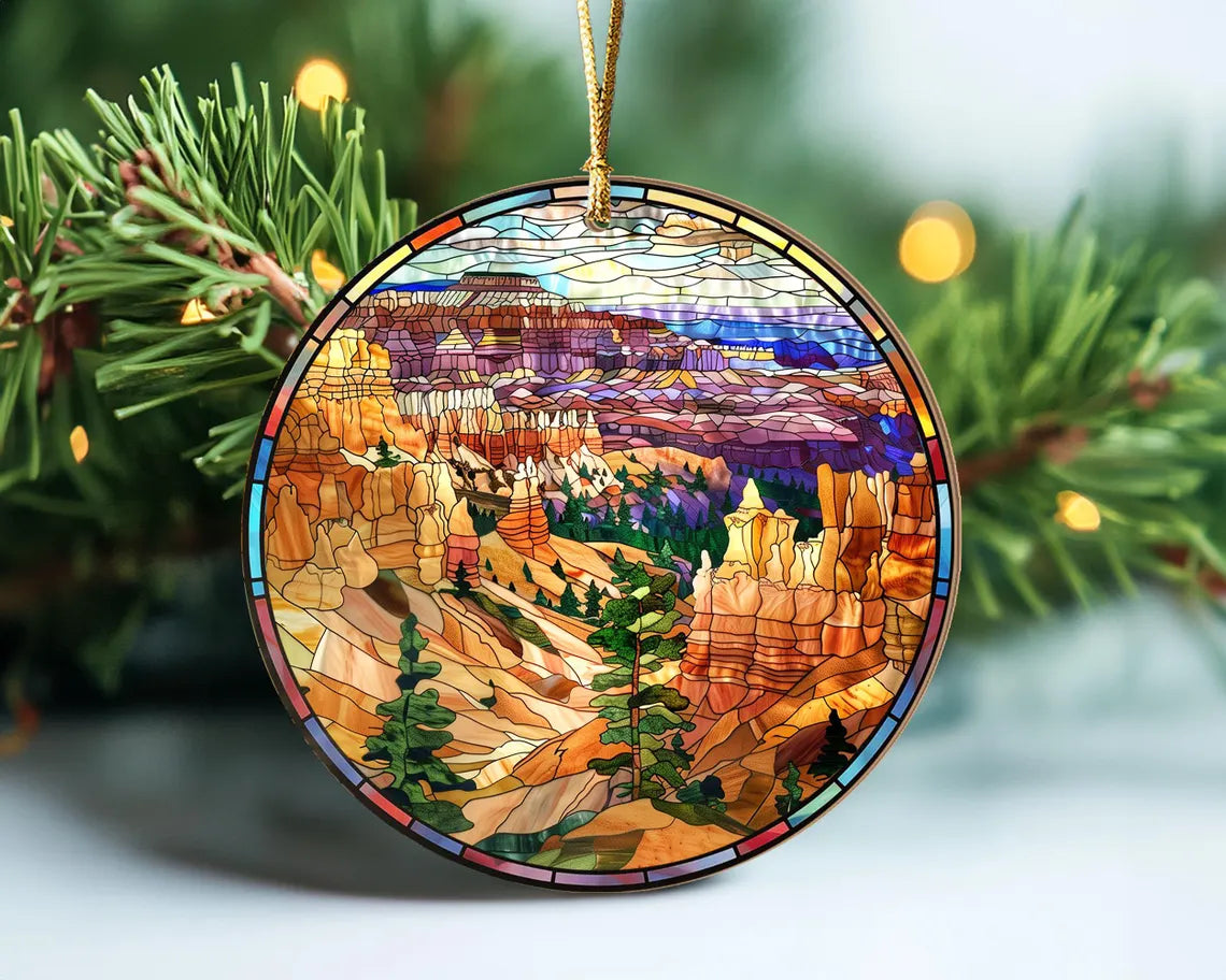 Bryce Canyon National Park Ornament, National Park Christmas Ornament, US National Parks Gift, Christmas Tree Decoration, Christmas Gifts. COBILUMIE86