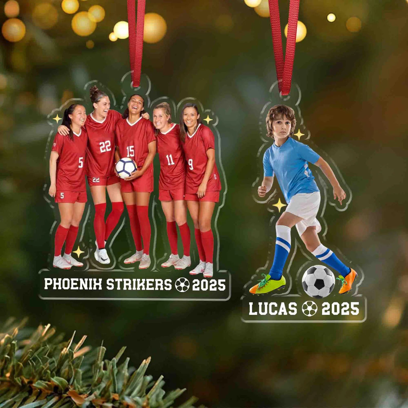 Personalized Soccer Team Ornament, Sport Photo Ornament, Soccer Player Gift, Soccer Team Gift, Soccer Coach Gift, Christmas Ornament COBILUMIE53