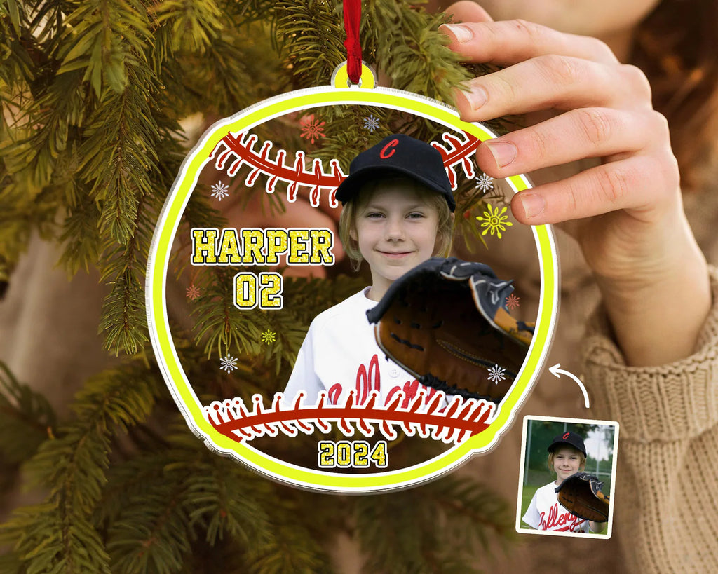 Personalized Softball Team Photo Ornament, Sport Ornament, Christmas Ornament, Softball Player Gift, Softball Team Gift, Christmas Gifts. COBILUMIE63