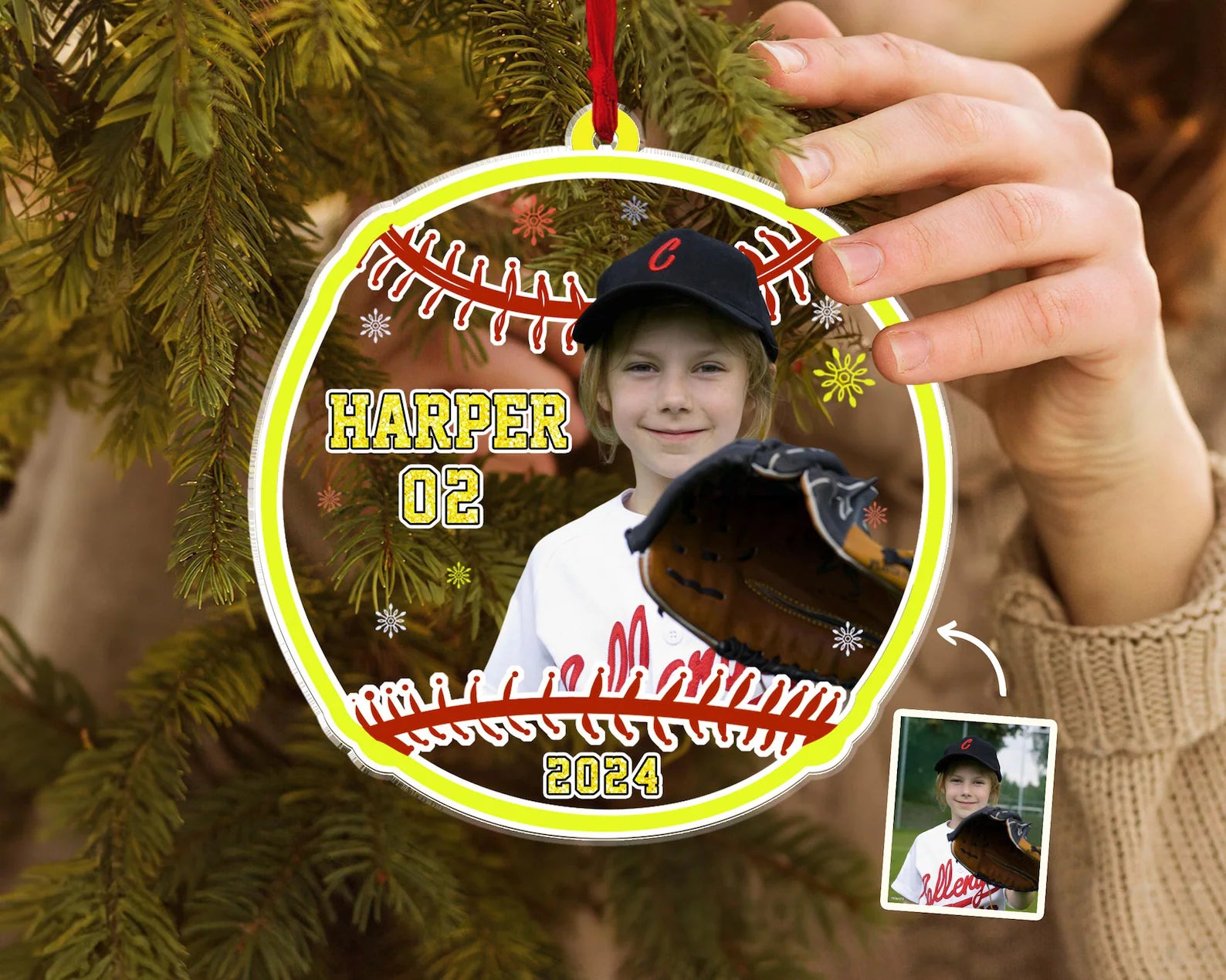 Personalized Softball Team Photo Ornament, Sport Ornament, Christmas Ornament, Softball Player Gift, Softball Team Gift, Christmas Gifts. COBILUMIE63