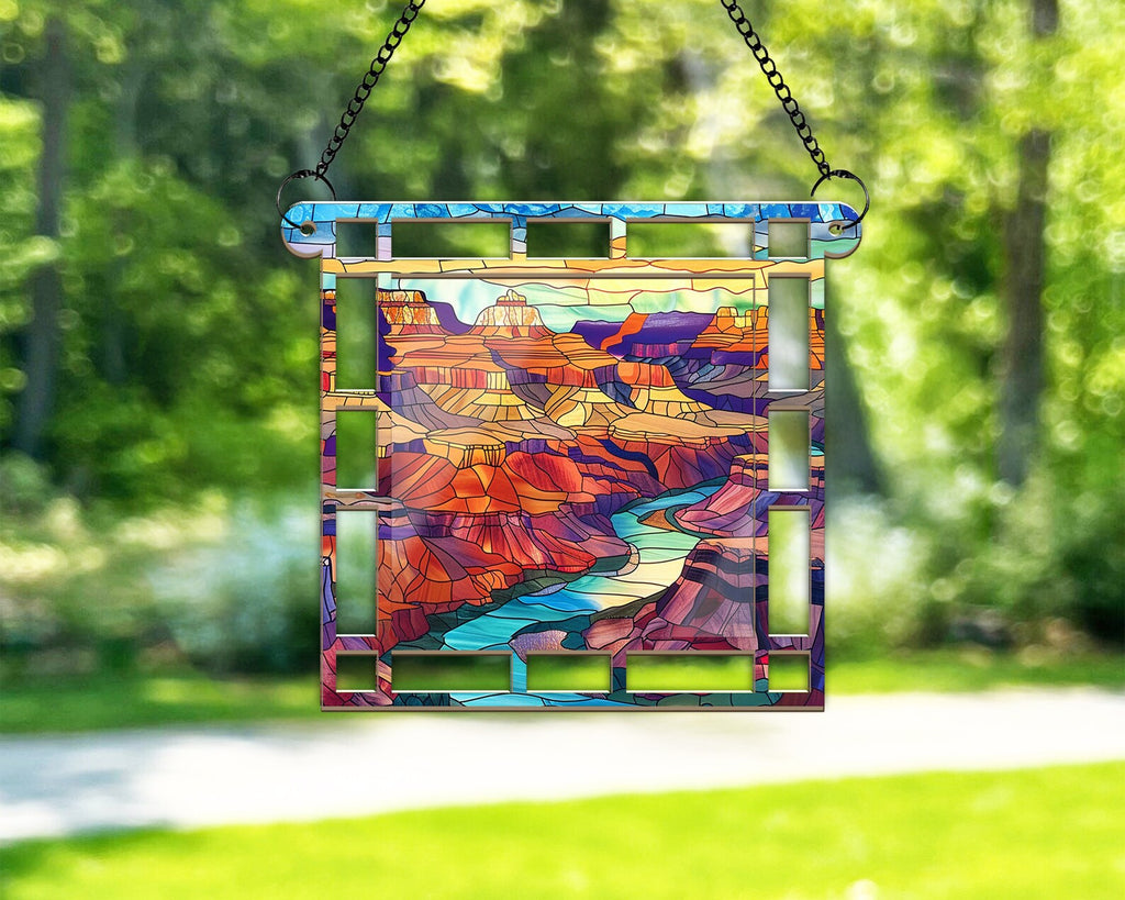 Grand Canyon National Park Window Hangings Suncatcher, US National Parks Suncatcher, National Park Gifts, Traveler Gift, Hiker Gift. SCBILUMIE16