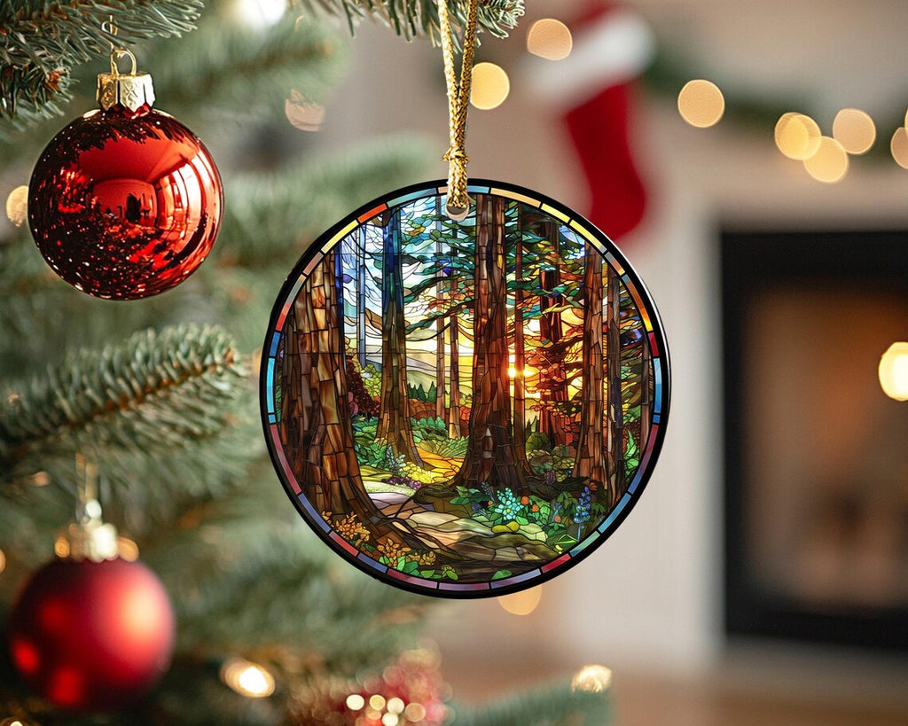 Redwood National Park Ceramic Ornament, National Park Christmas Ornament, US National Parks Gifts, Christmas Decoration, Christmas Gifts. COBILUMIE82