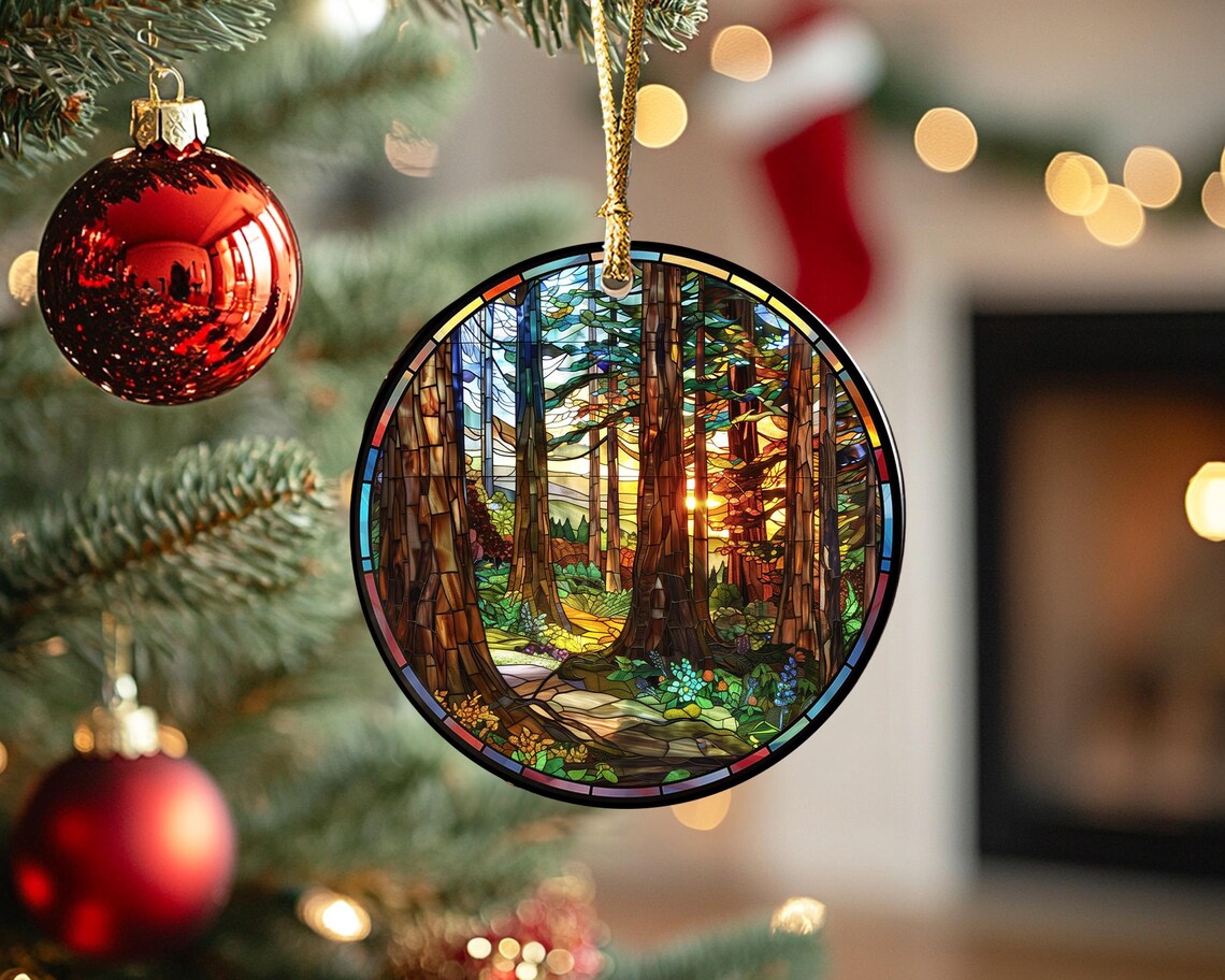 Redwood National Park Ceramic Ornament, National Park Christmas Ornament, US National Parks Gifts, Christmas Decoration, Christmas Gifts. COBILUMIE82