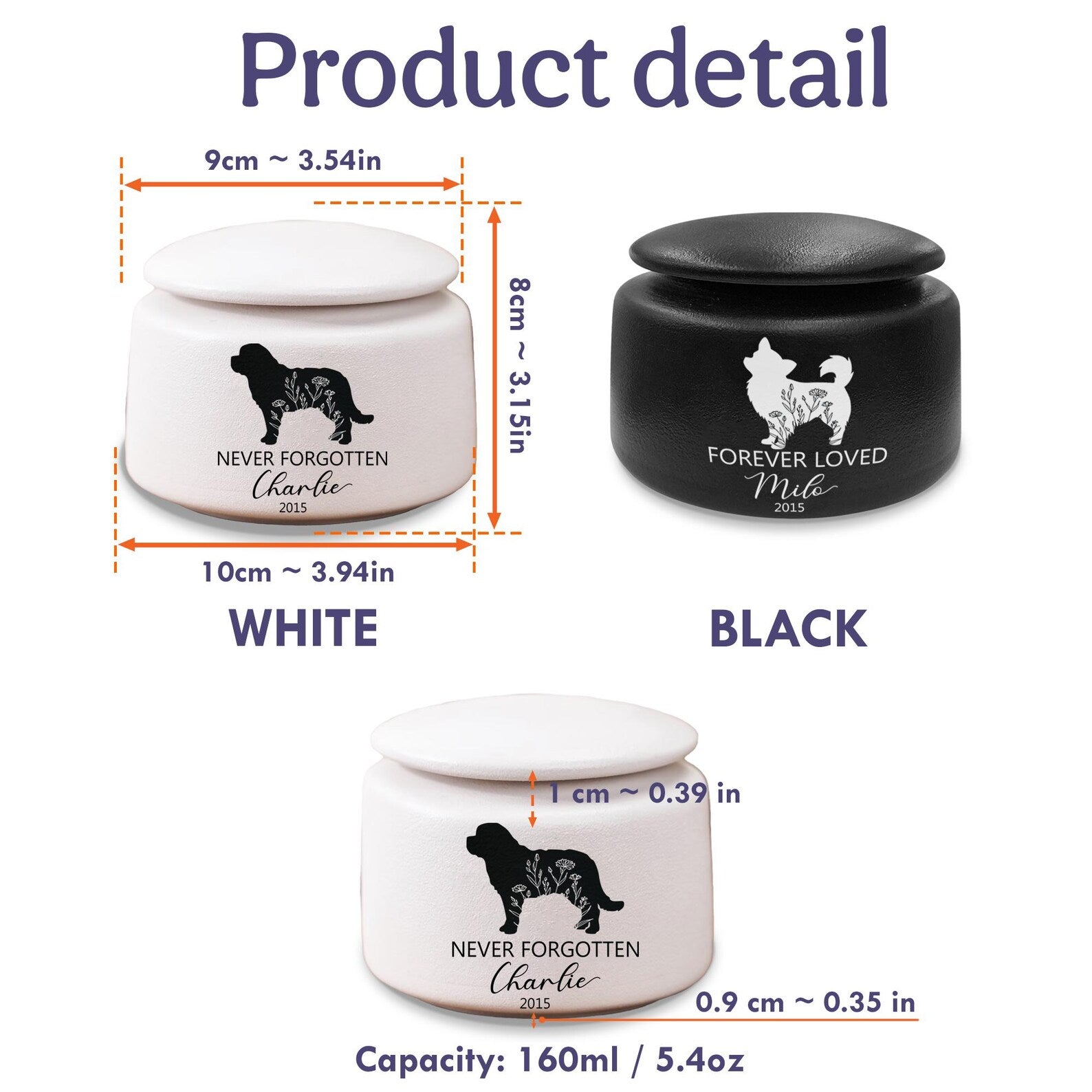 Personalized Dog Memorial Urn, Pet Memorial Gift, Urn For Dog, Pet Fur Memorial Keepsake, Dog Loss Sympathy Gift, Gift For Dog Mom. MGBILUMIE2