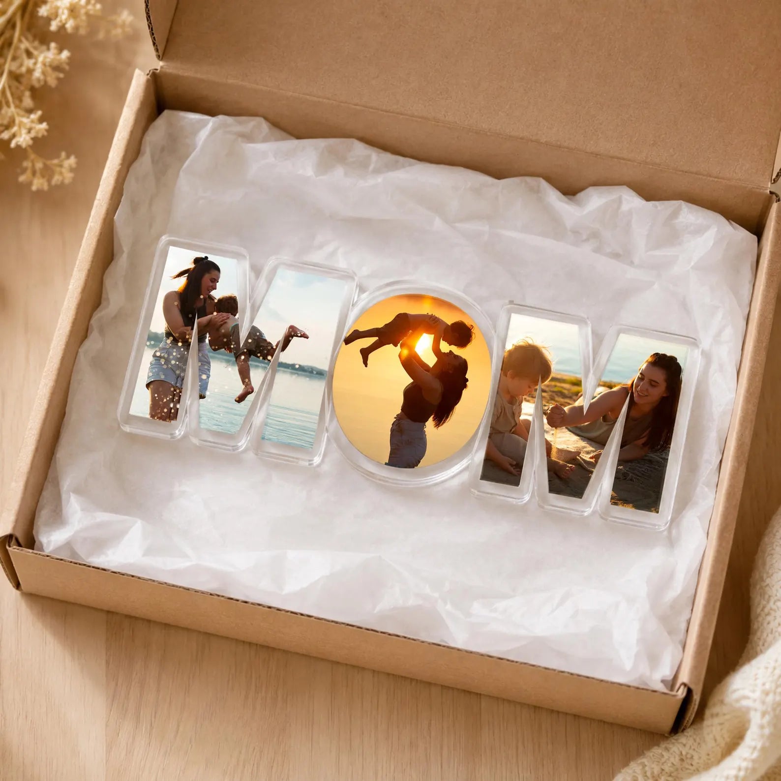 Custom Mom Photo Collage Fridge Magnet, Custom Mom Gift From Kids, Mom Birthday Gift, Mama Gift, Gift For Mom, Family Photo Gift. MDBILUMIE10