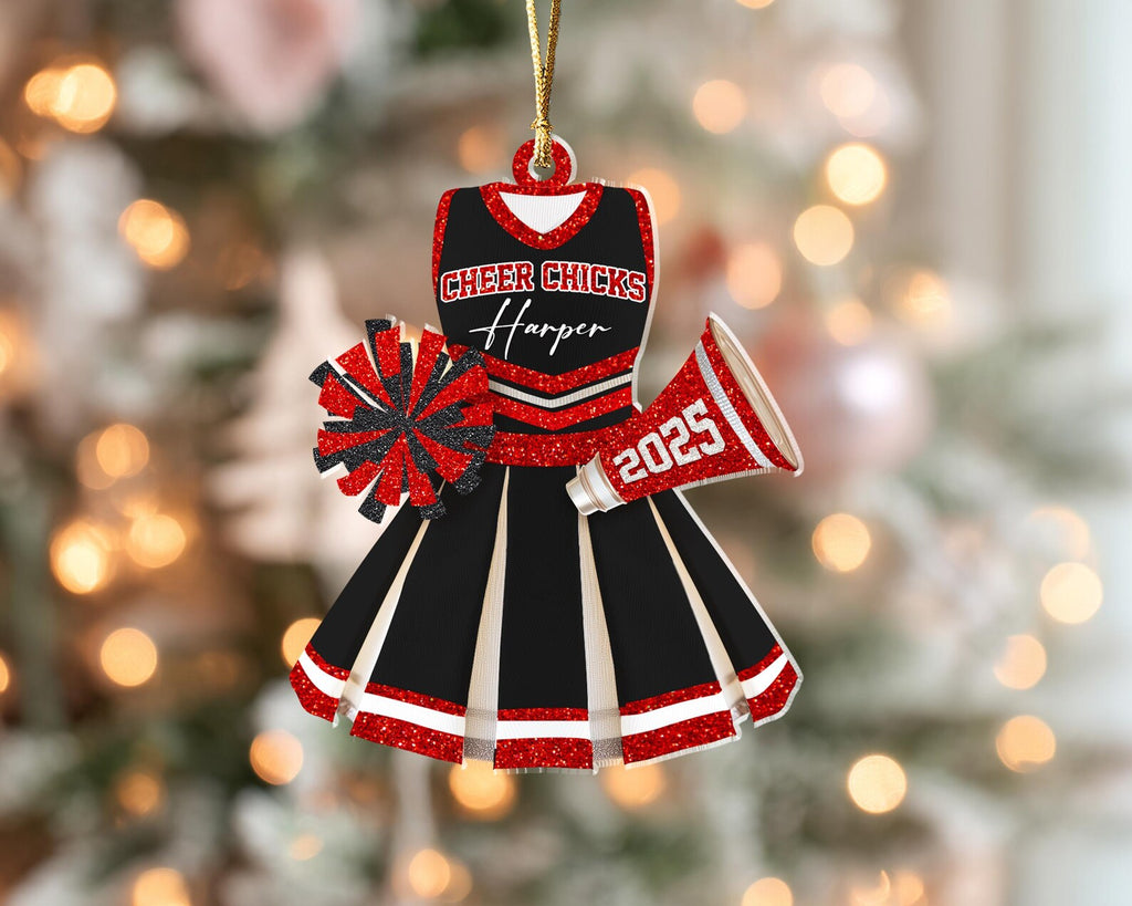 Custom Cheerleading Christmas Ornament, Cheerleader Ornament, Sport Ornament, Cheer Team Gift, Cheerleading Team Gift, Christmas Decor. COBILUMIE19