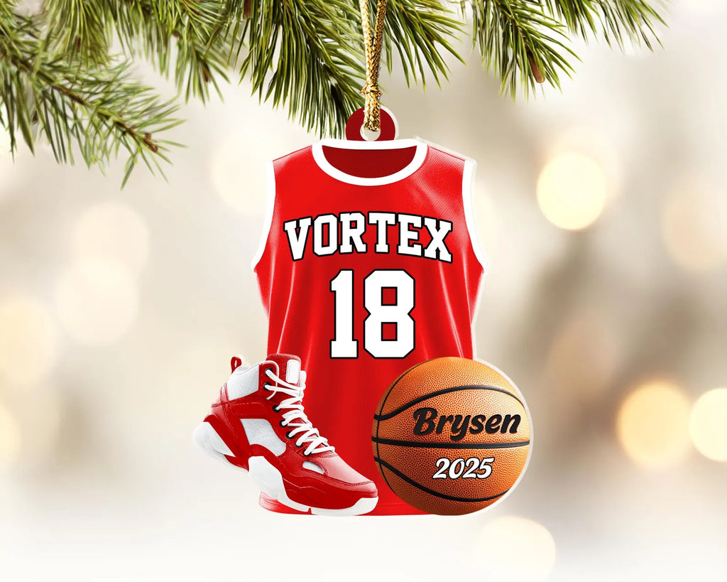 Personalized Basketball Player Ornament, Sport Ornament, Basketball Fan Gift, Basketball Team Gift, Team Christmas Gift, Christmas Decor. COBILUMIE58
