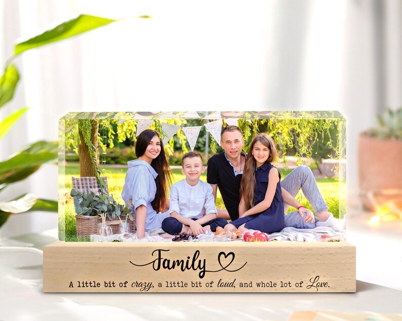 Personalized Family Photo Night Light, Custom Family Photo Gift, Mother's Day Gift, Anniversary Gift, Gift For Dad, Housewarming Gift. FDBILUMIE13