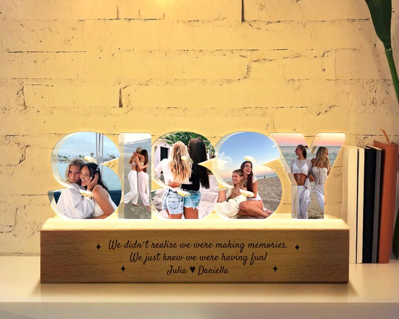 Personalized Sissy Photo Collage Night Light, Sister Christmas Gift, Big Sister Gift, Sister Gifts, Family Night Light, Gift For Sisterv NLFRBILUMIE28