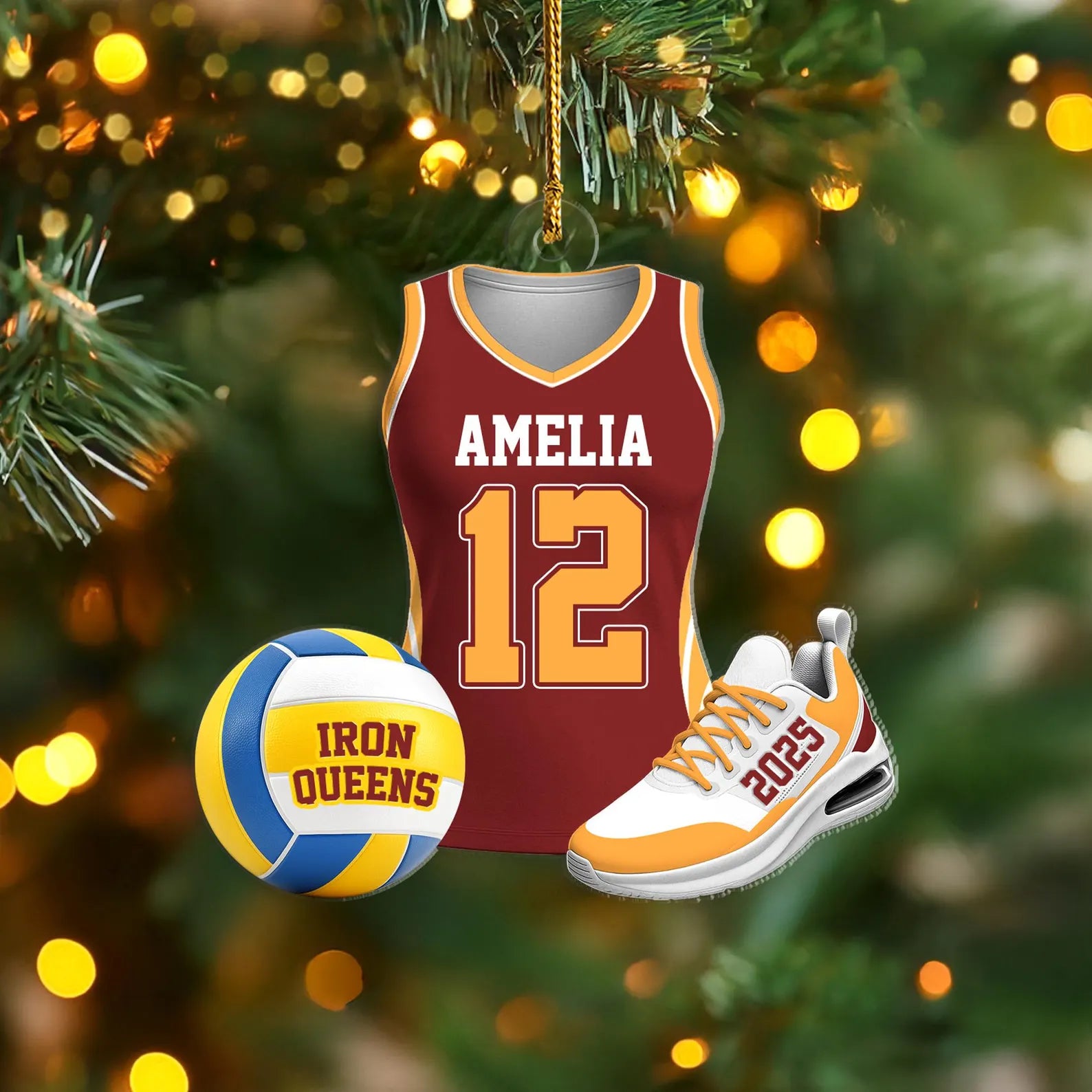 Personalized Volleyball Player Ornament, Sport Christmas Ornament, Volleyball Mom Gift, Volleyball Team Gift, Team Christmas Gifts. COBILUMIE76