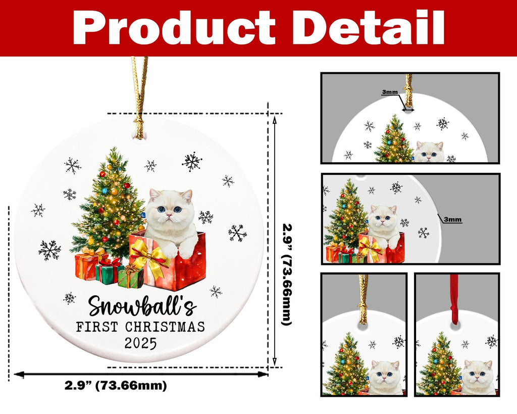 Custom Pet's First Christmas Ornament, Custom Pet Photo Ornament, Dog Christmas Gift, New Dog Gift, Puppy Ornament, Christmas Decor COBILUMIE55