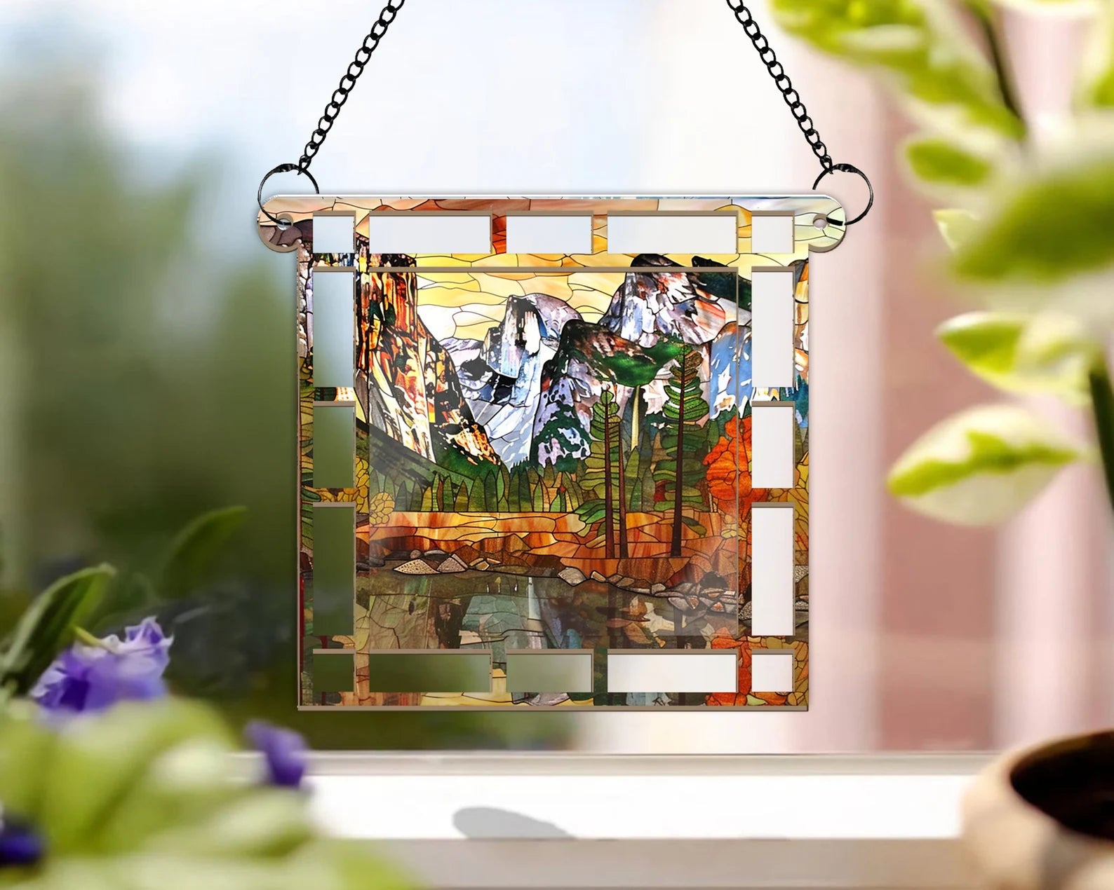 Yosemite National Park Suncatcher, Yosemite National Park Gift, US National Parks Window Hangings, Window Decor, Housewarming Gift. SCBILUMIE17