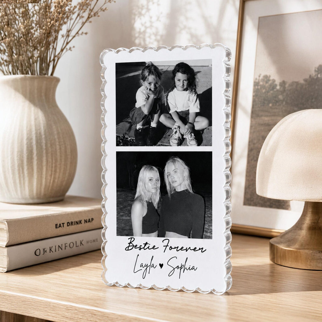 Custom Bestie Photos Acrylic Block, Custom Friendship Gift, Gift For Bestie, Best Friend Birthday Gift, BFF Gift, Gift For Her. PABILUMIE1