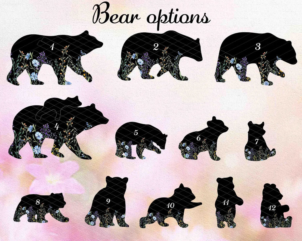 Custom Mama Bear Suncatcher, Custom Bear Family Suncatcher, Gift For Mom, Bear Gifts, Mothers Day Gift, Mom Birthday Gift, Window Hanging. MDBILUMIE1