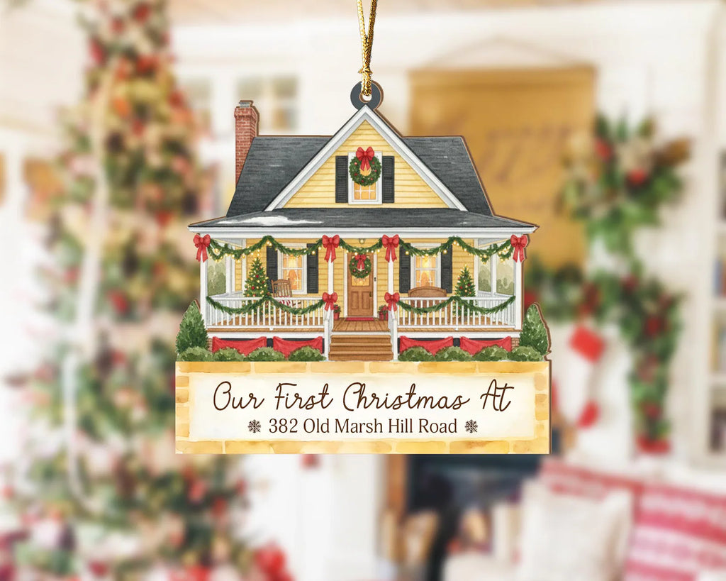 Personalized New Home Ornament, House Photo Ornament, New Home Christmas Gift, Housewarming Gift, Realtor Client Gift, Christmas Decor. COBILUMIE16