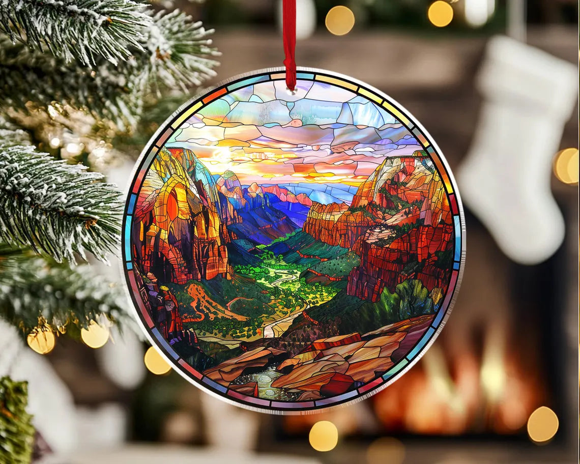 Zion National Park Ornament, National Park Christmas Ornament, Zion National Parks Gifts, Christmas Decoration, Christmas Gifts. COBILUMIE85