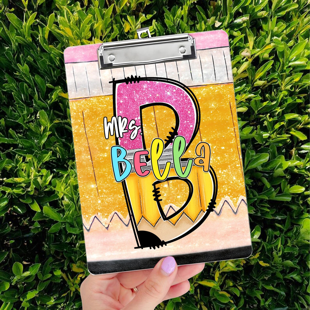 Custom Faux Glitter Teacher Clipboard, Custom Back To School Teacher Gift, Teacher Appreciation Gift, New Teacher Gift, School Supplies. BTSBILUMIE4