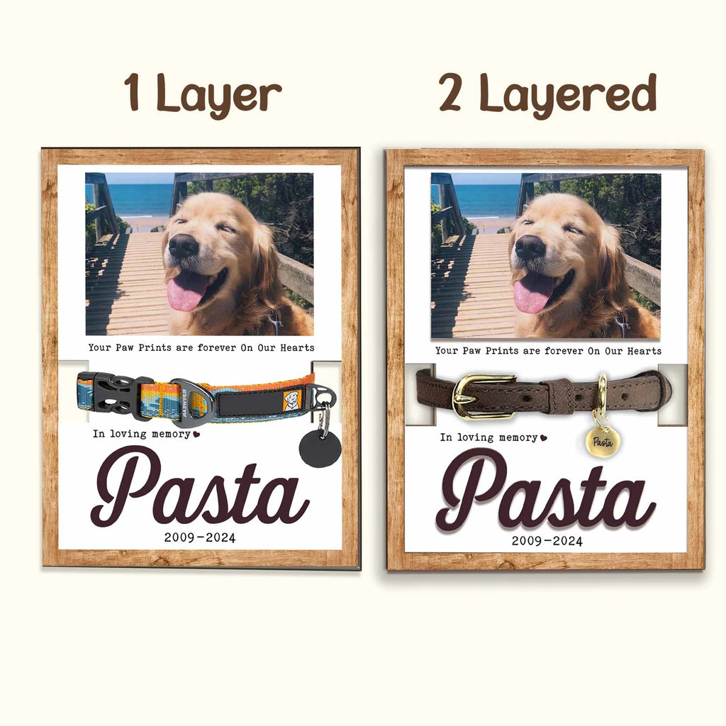 Personalized Memorial Pet Collar Sign, Custom Dog Memorial Frame, Pet Memorial Gift, Dog Loss Gift, Pet Loss Sympathy Gift, Pet Gifts. PTBILUMIE8
