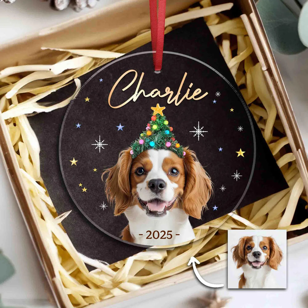 Personalized Funny Pet Christmas Ornament, Custom Pet Portrait Ornament, Picture Ornament, Pet Christmas Gift, Christmas Decoration. COBILUMIE64