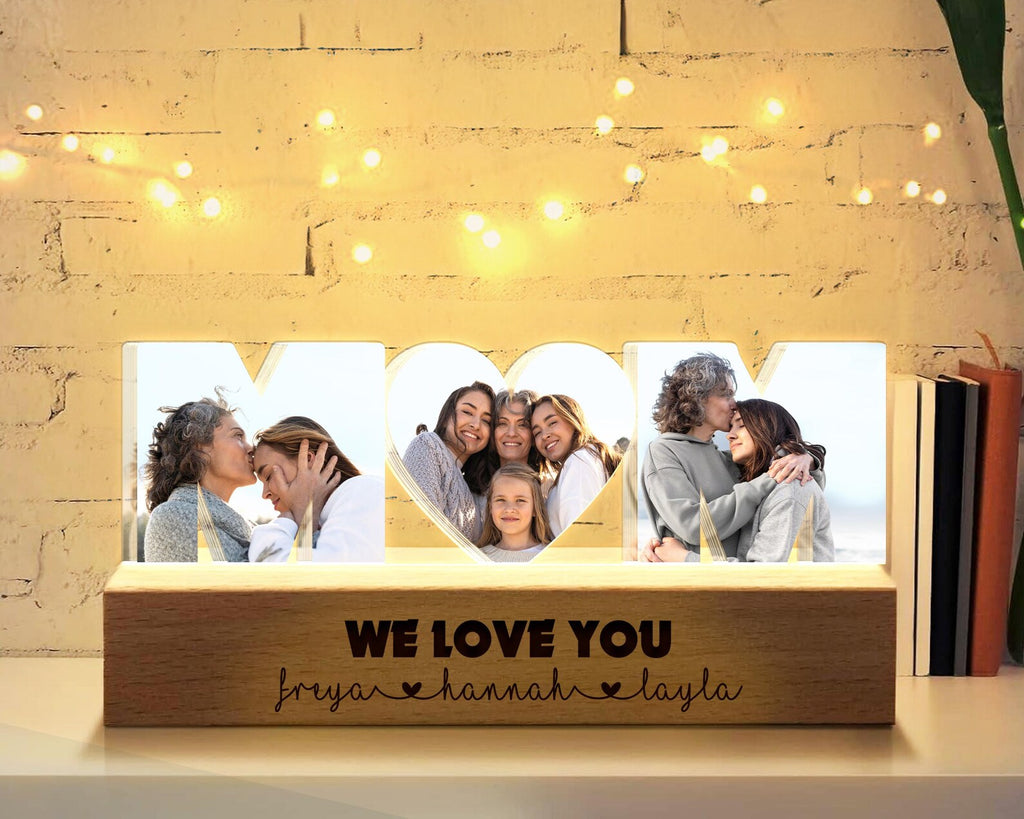 Custom Mom Photo Collage Night Light, Mom Gift From Daughter, Mothers Day Gift, Gift for Mom, Mom Birthday Gift, Gift For Her.  NLFRBILUMIE33
