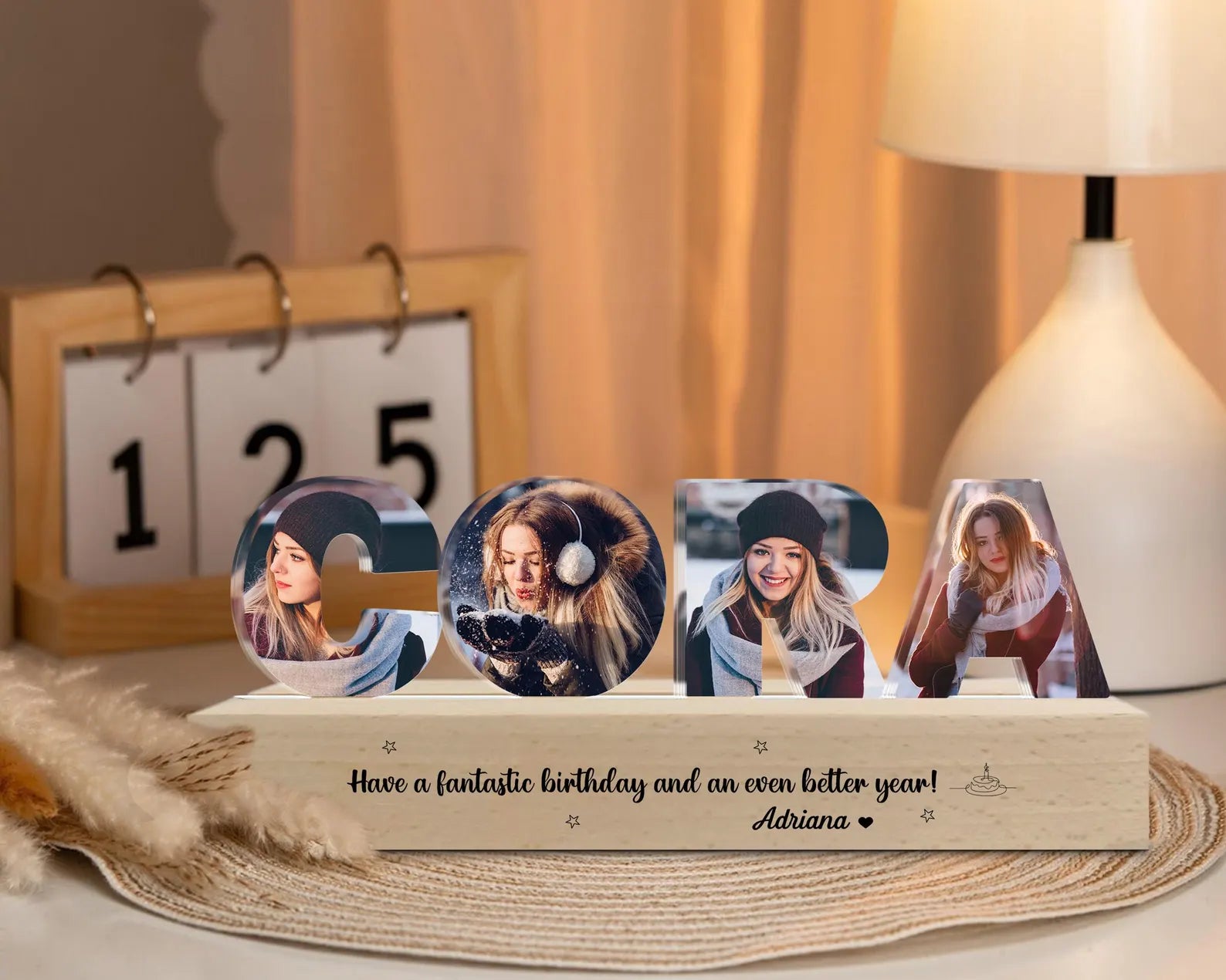 Personalized Name Photo Night Light, Birthday Night Light, Best Friend Birthday Gift, Baby Shower Gift, Besties Gifts, Girlfriend Gift. NLFRBILUMIE3