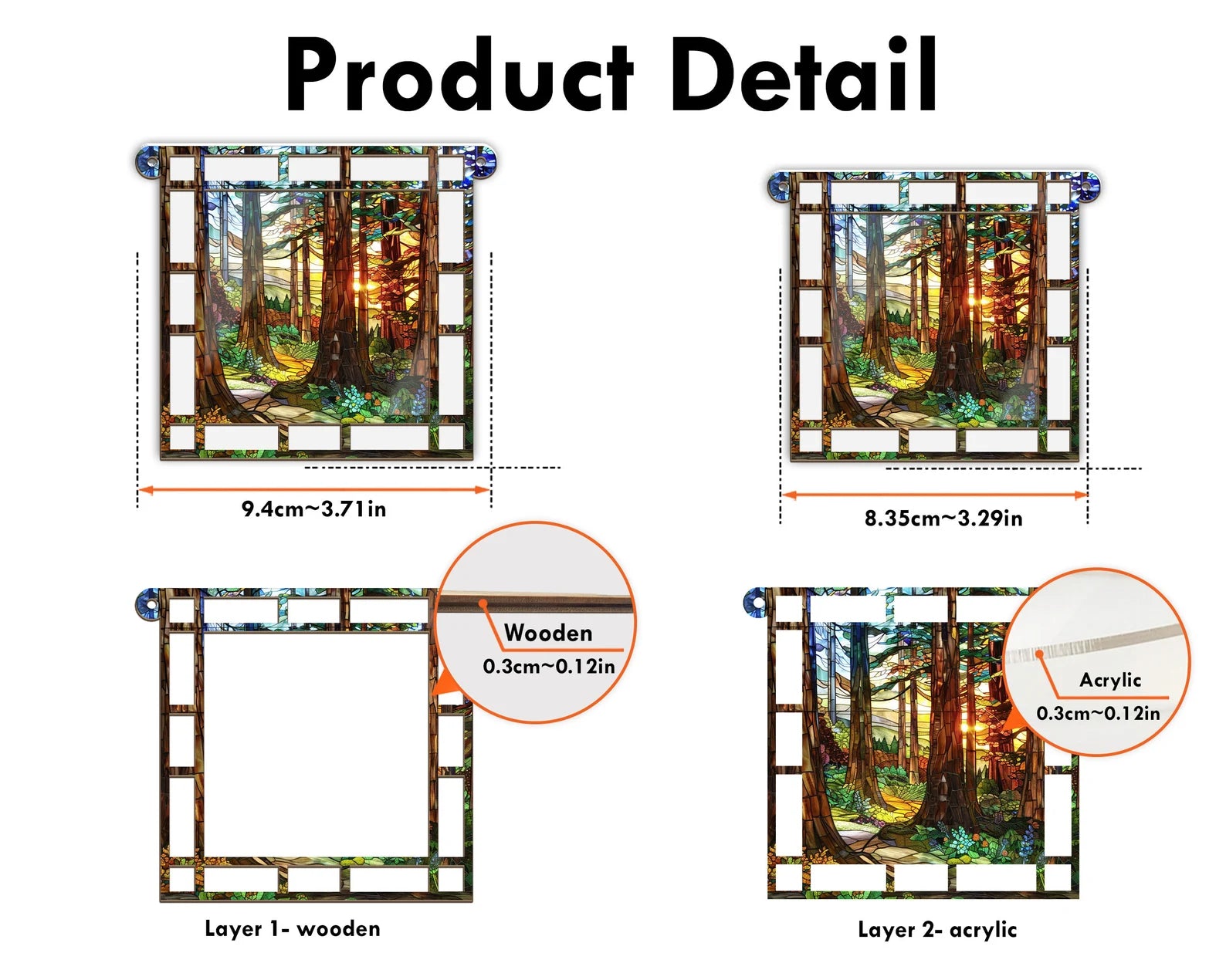 Redwood National Park Suncatcher, National Park Window Hangings, US National Parks Gifts, Window Decor, Housewarming Gift. SCBILUMIE20