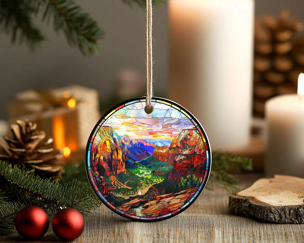 Zion National Park Ornament, National Park Christmas Ornament, Zion National Parks Gifts, Christmas Decoration, Christmas Gifts. COBILUMIE85