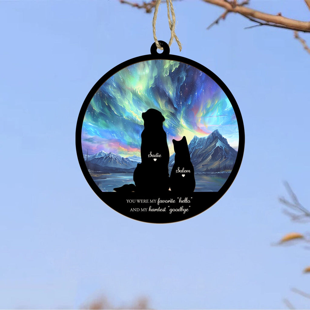 Personalized Loss Of Pet Sympathy Gift, Custom Pet Memorial Suncatcher, Pet Loss Gift, Pet Memorial Gift, Dog Sympathy Gift, Pet Suncatcher. SCCBILUMMIE40
