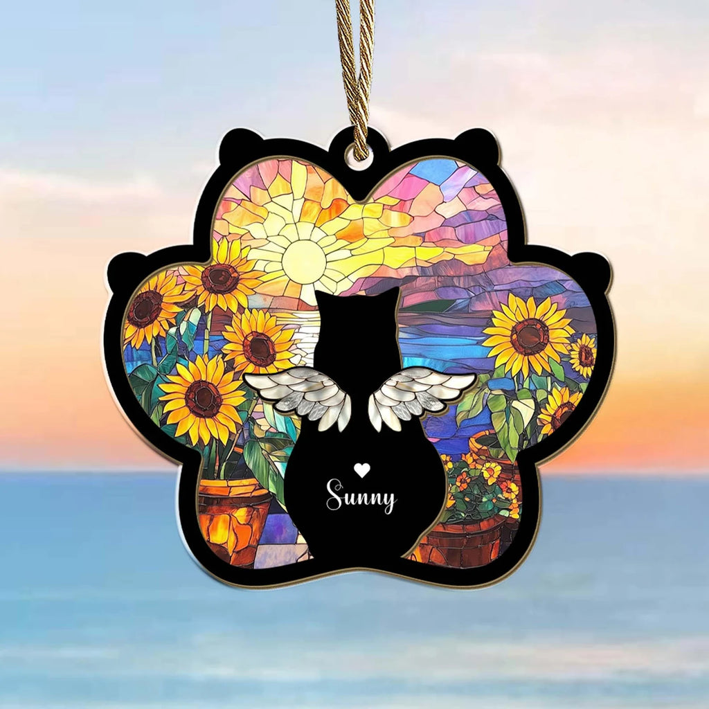Custom Cat Loss Suncatcher, Custom Pet Memorial Gift, Pet Loss Sympathy Gift, Cat Lover Gift, Pet Remembrance Gift, Window Hanging. SCCBILUMMIE3