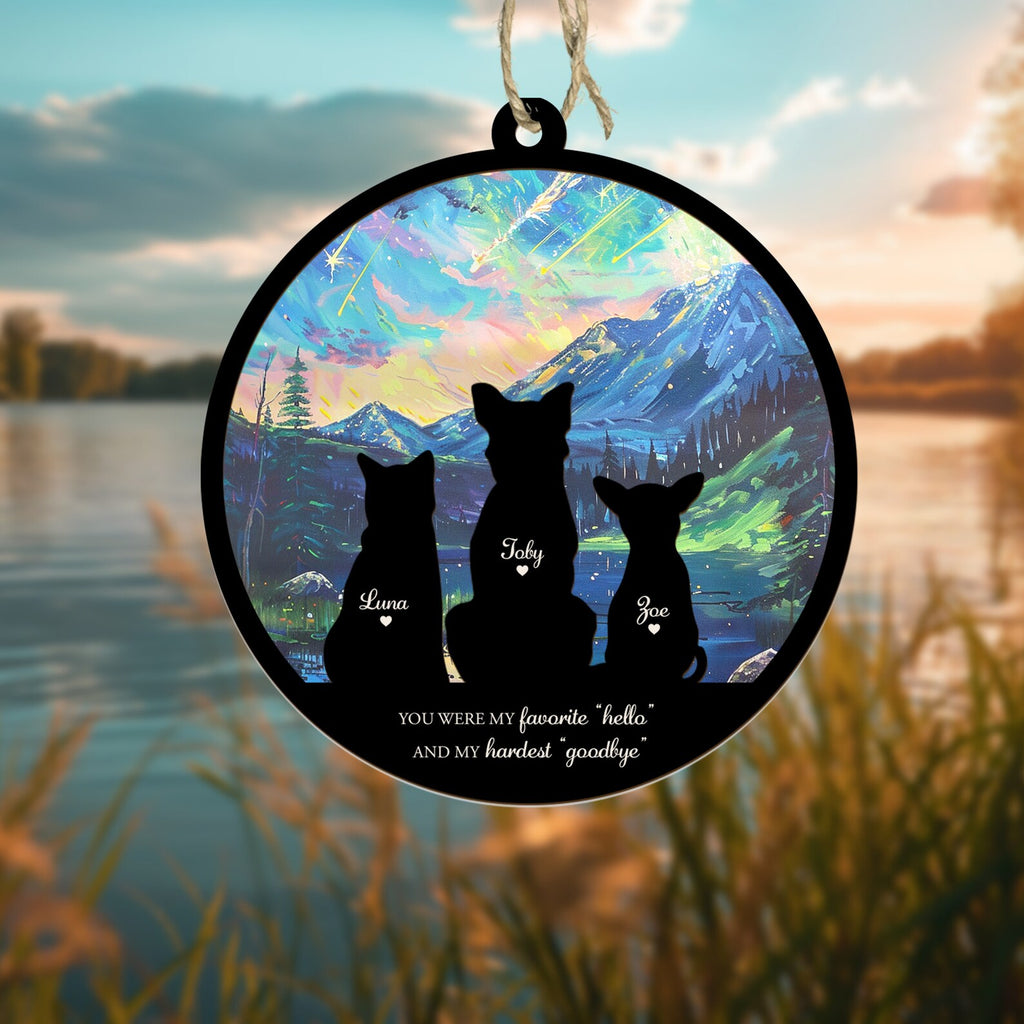 Personalized Loss Of Dogs Sympathy Gift, Dog Memorial Suncatcher, Pet Memorial Gift, Pet Loss Gift, Dog Sympathy Gift, Pet Suncatcher. SCCBILUMMIE26