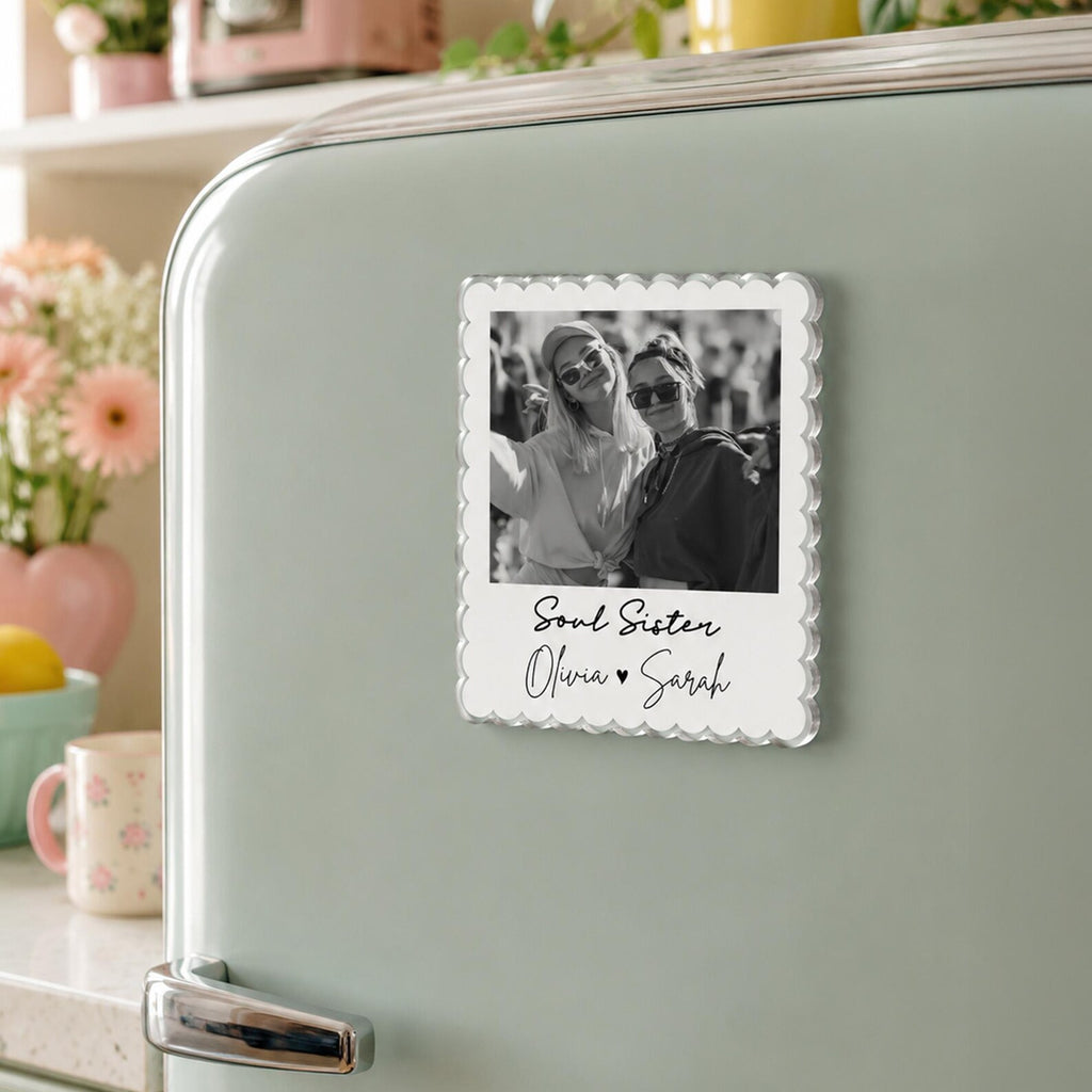 Custom Bestie Photo Strip Fridge Magnet, Bestie Birthday Gift, Friendship Gift, BFF Gift, Bridesmaid Gift, Gift For Bestie, Soul Sister Gift. PMBILUMIE2