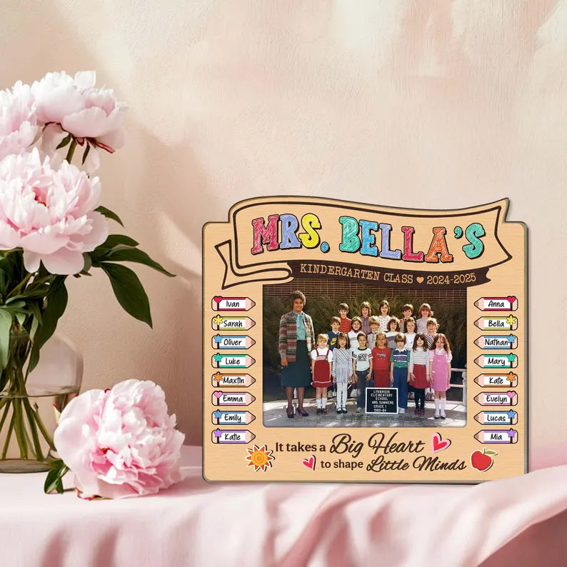 Custom Teacher Photo Frame, Custom Teacher Appreciation Gift, Thank You Teacher Gift, Gift For Teacher, Gift From Student, Classroom Decor. PFBILIMIE1