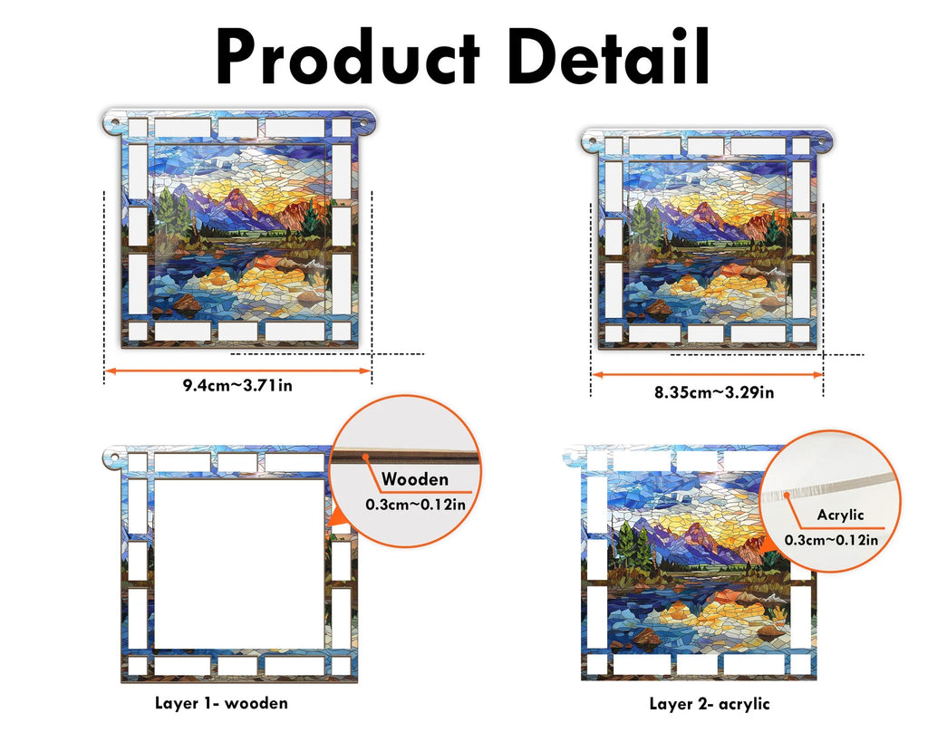 Grand Teton National Park Suncatcher, National Park Gifts, US National Parks Window Hangings Suncatcher, Traveler Gift, Housewarming Gift. SCBILUMIE14