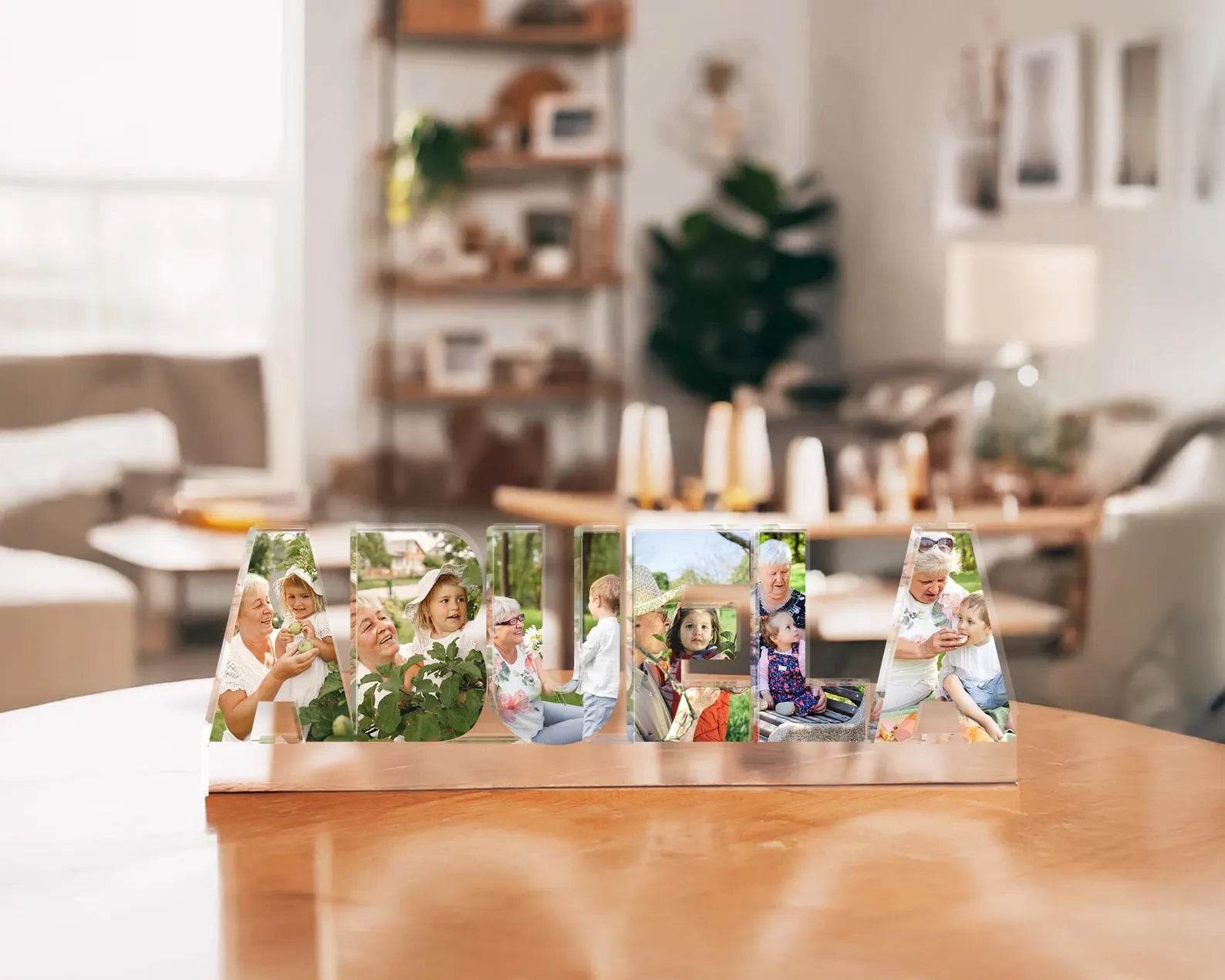 Custom Nana Photo Collage Acrylic Block, Grandma Photo Gift, Mother's Day Gift, Grandma Birthday Gift, Gift From Grandkids, Gift For Nana. MDBILUMIE16