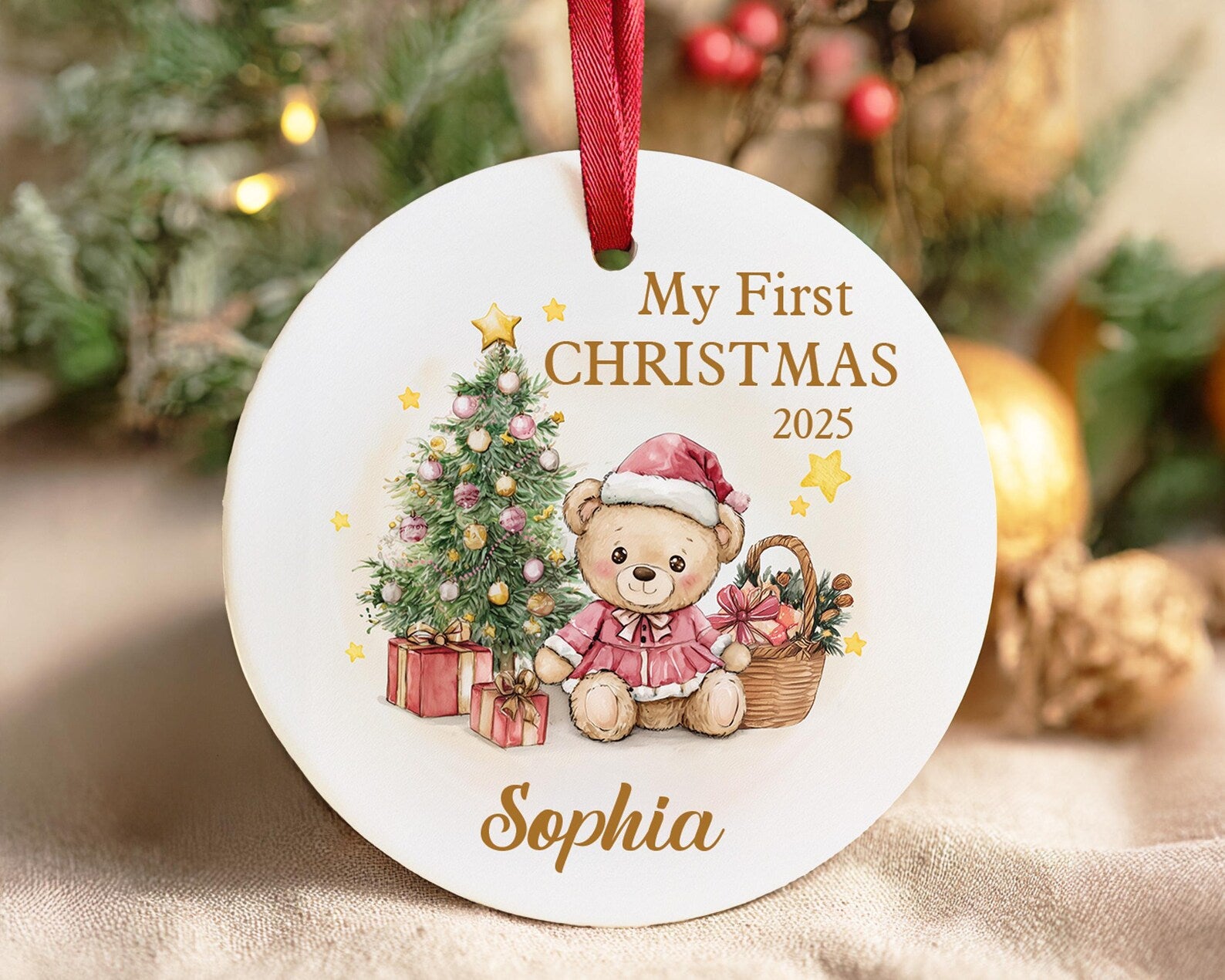 Personalized Baby's First Christmas Ornament, New Baby Ornament, Kid Christmas Gift, Newborn Gifts, Baby Christmas Gift, Christmas Decor. COBILUMIE41