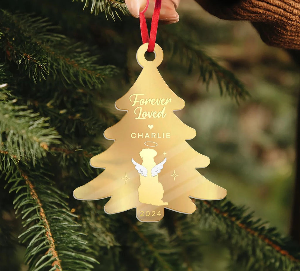 Personalized Pet Memorial Christmas Ornament, Custom Dog Memorial Ornament, Pet Loss Gift, Dog Lover Gifts, Pet Christmas Tree Decor COBILUMIE54