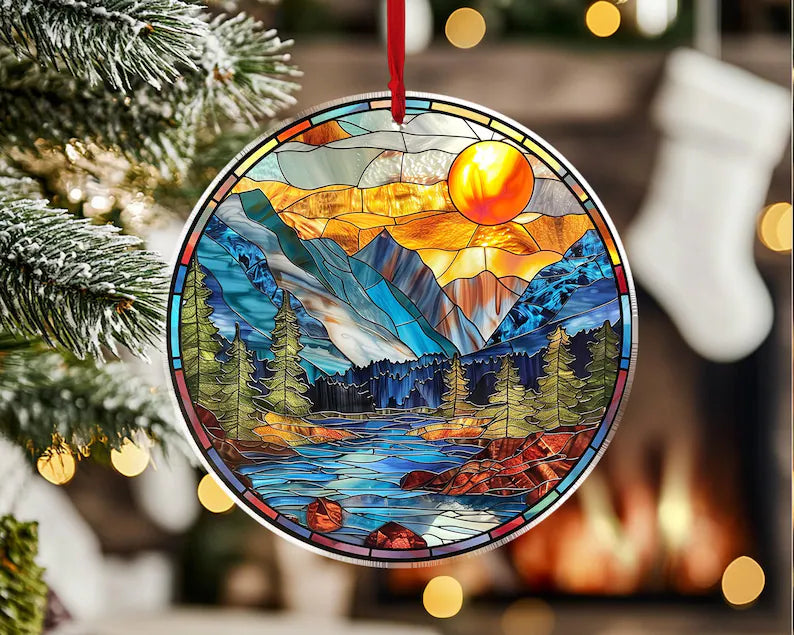 Glacier National Park Ornament, National Park Christmas Gift, US National Parks Ornament, Christmas Decoration, Christmas Gifts. COBILUMIE13