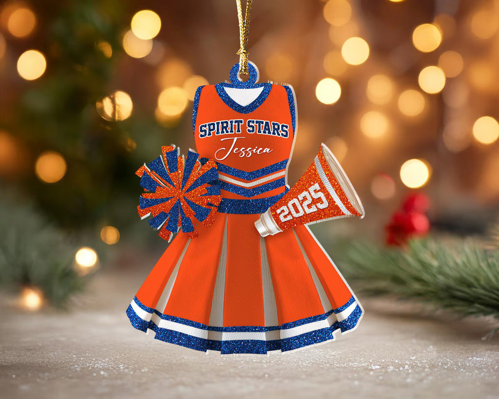 Custom Cheerleading Christmas Ornament, Cheerleader Ornament, Sport Ornament, Cheer Team Gift, Cheerleading Team Gift, Christmas Decor. COBILUMIE19