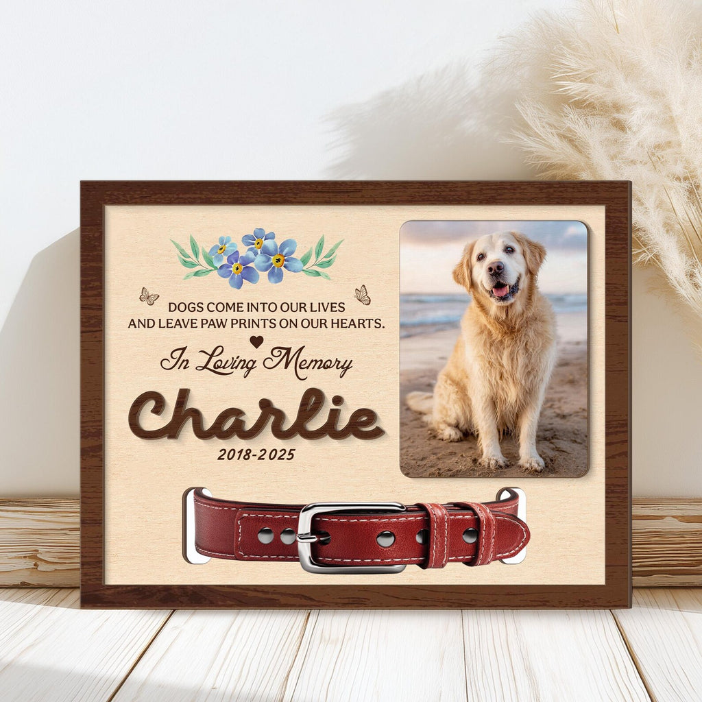 Custom Dog Memorial Collar Sign, Custom Pet Memorial Gift, Loss Of Dog Gift, Dog Loss Sympathy Gift, Pet Sympathy Gift, Gift For Dog Lovers. PTBILUMIE6