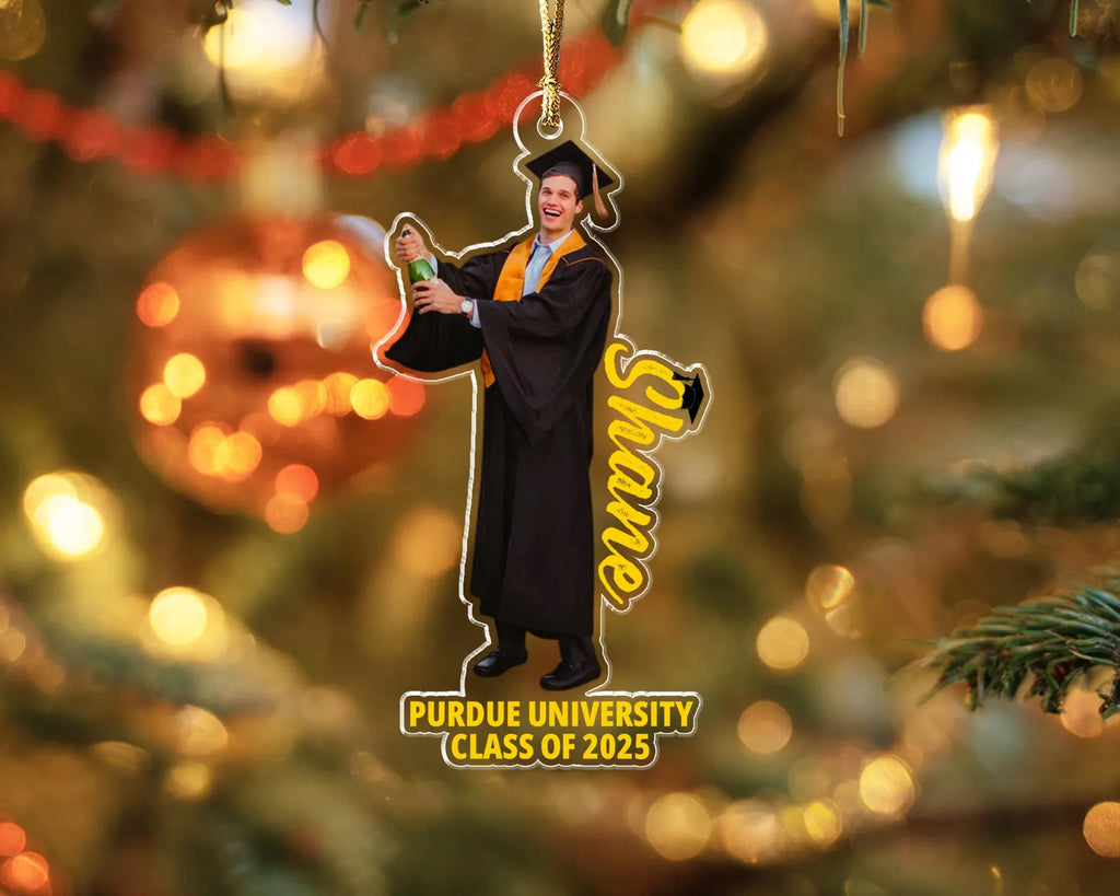 Personalized Graduation Photo Ornament, Graduation Gift For Him, Class Of 2027 Gift, High School Graduation Gift, College Graduated Gift. GDFDBILUMIE5