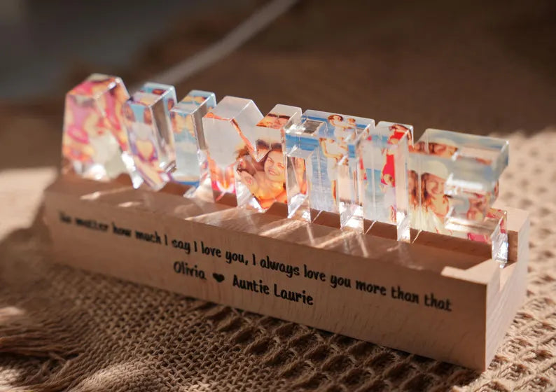 Personalized Auntie Photo Collage Night Light, Custom Auntie Photo Gift, Gift For Auntie, New Aunt Gift, Gift From Niece, Gift From Nephew NLFRBILUMIE26