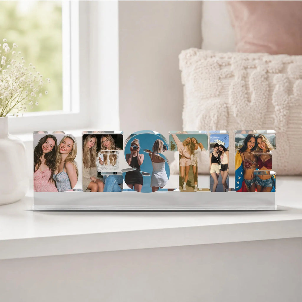Personalised Bestie Photo Collage Acrylic Block, Gift For Sister, Best Friend Birthday Gift, Soul Sister Gift, Gift For Her, BFF Gift. NLFRBILUMIE4