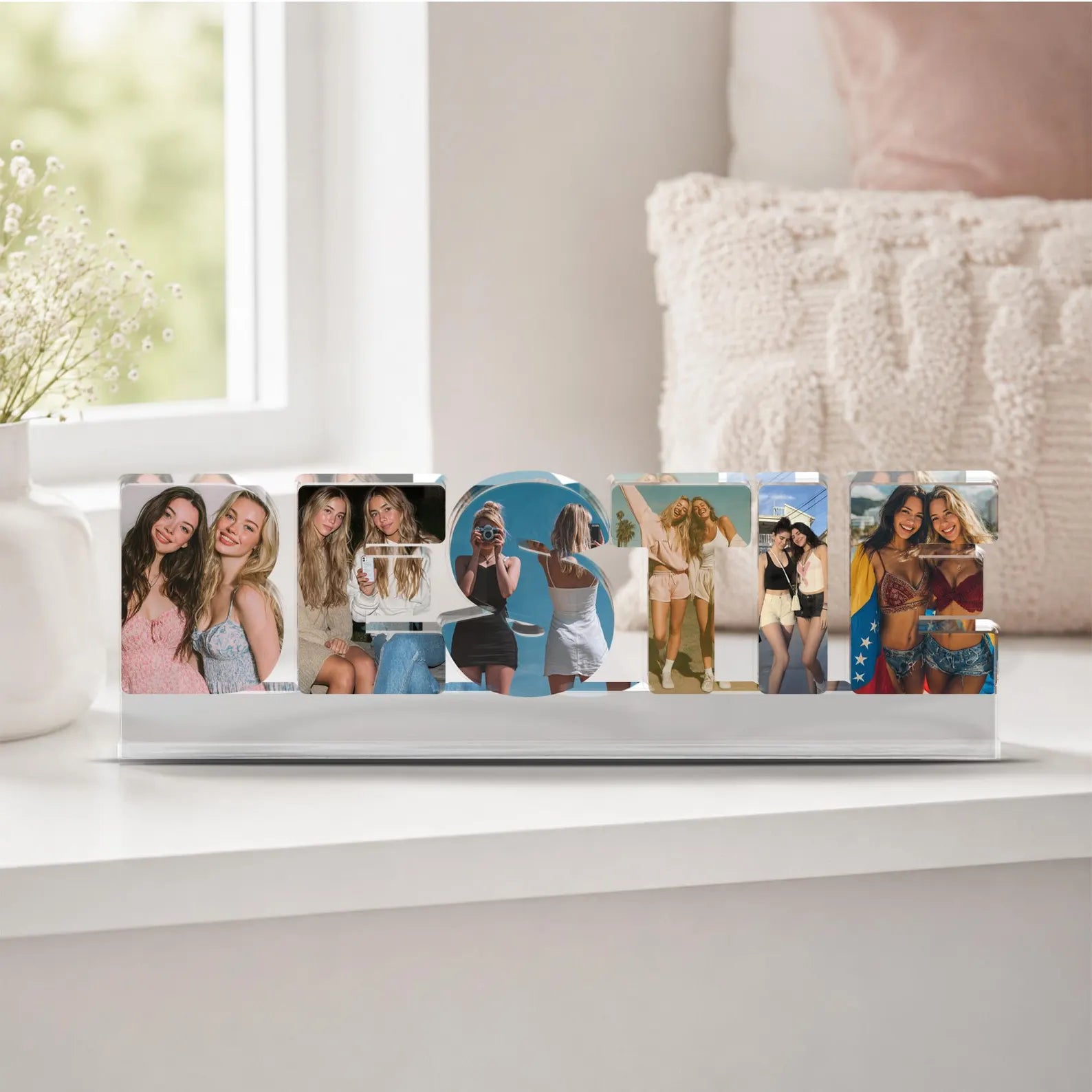 Personalised Bestie Photo Collage Acrylic Block, Gift For Sister, Best Friend Birthday Gift, Soul Sister Gift, Gift For Her, BFF Gift. NLFRBILUMIE4
