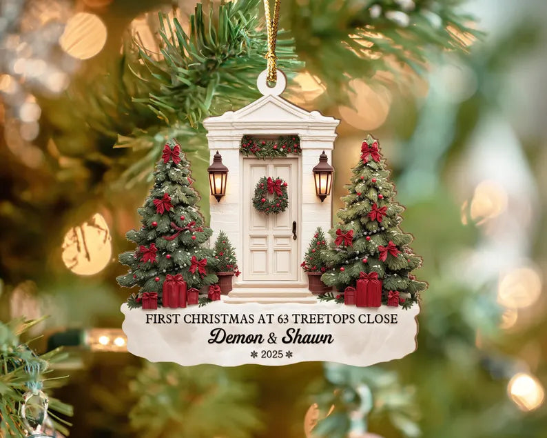 Personalized New Home Christmas Ornament, Our First Christmas in Our New Home, Address Ornament, First Home Ornament, New Home Keepsake. COBILUMIE1