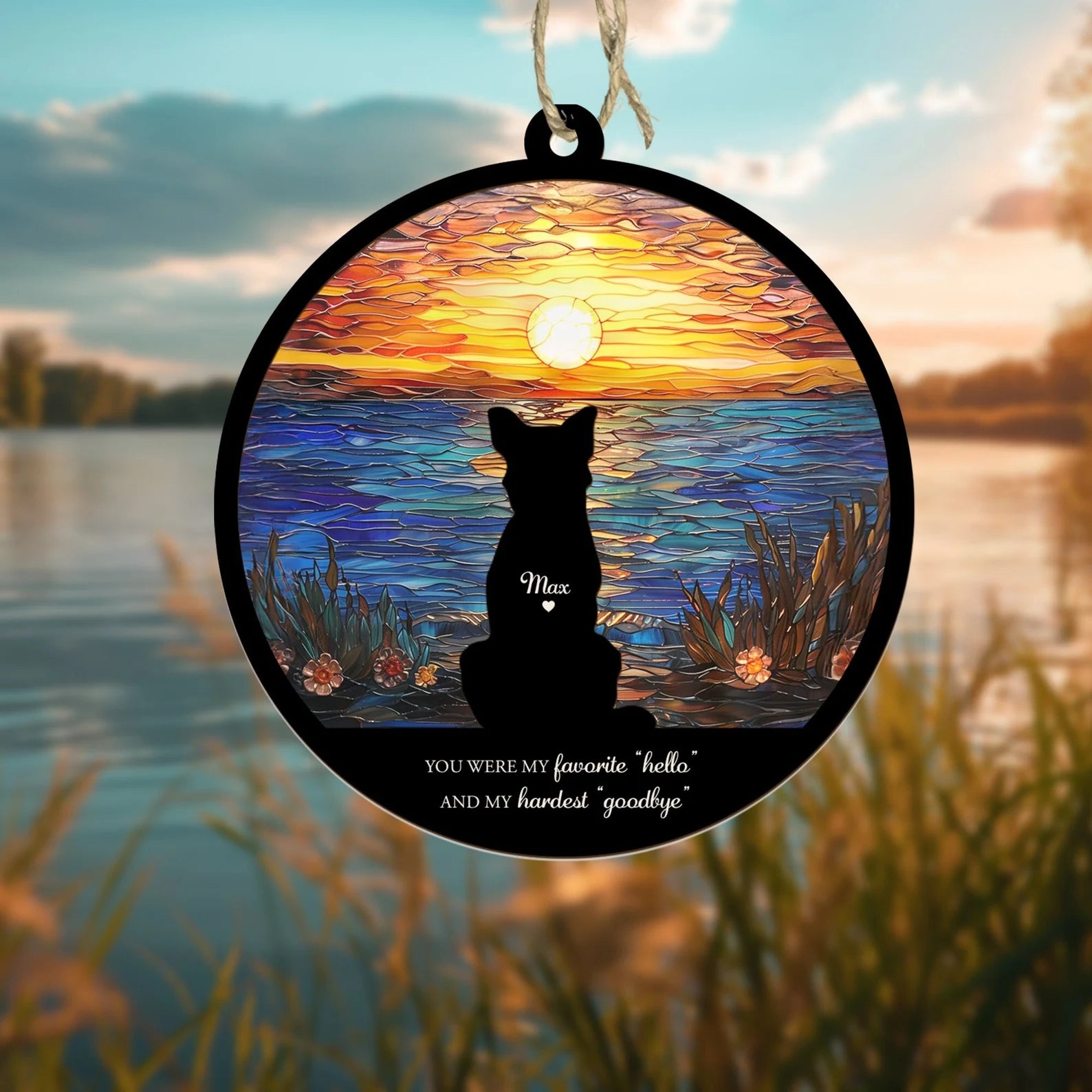 Personalized Loss Of Dog Gift, Pet Memorial Suncatcher, Dog Memorial Gift, Pet Loss Sympathy Gift, Dog Sympathy Gift, Pet Suncatcher. SCCBILUMMIE46