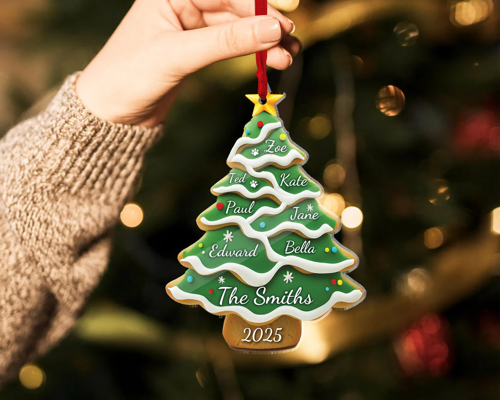 Personalized Family Christmas Ornament, Custom Family Tree Ornament, Family Name Ornament, Family Christmas Gift, Christmas Ornament 2026 COBILUMIE47