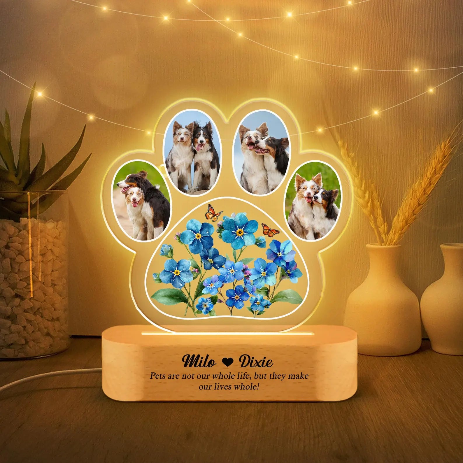Custom Dog Memorial Photo Light, Pet Loss Sympathy Gift, Dog Memorial Gift, Loss of Cat Gift, Pet Memorial Gift, Pet Remembrance Gift. MGBILUMIE8